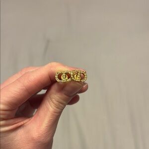 Elegant Gold and Silver Women's Earrings Dior